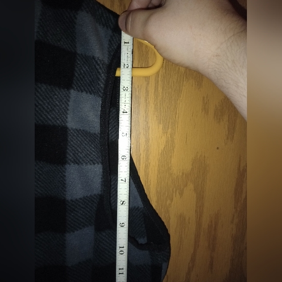 Chaps Sport Vest For Ralph Lauren Europe Mens XL Zip Fleece Black/Grey Plaid - Picture 16 of 16